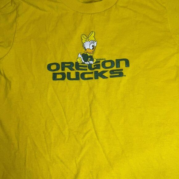 Oregon Ducks Yellow T-Shirt Girls Size 4T Toddler Tee - Picture 2 of 4